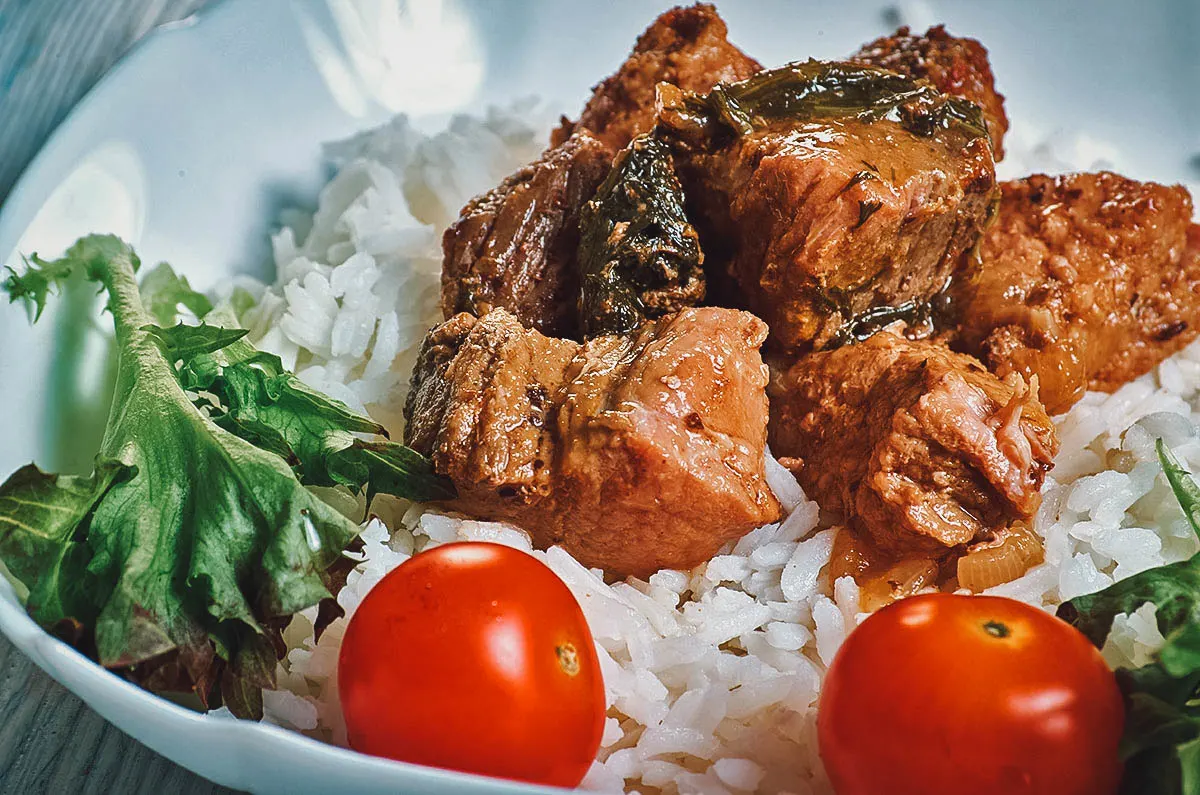 South African Food Denningvleis, a Cape Malay stew