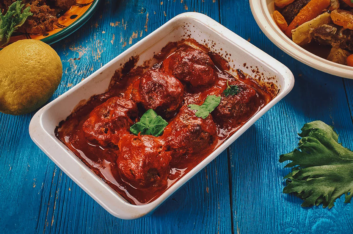 South African Food Frikkadel or meatballs