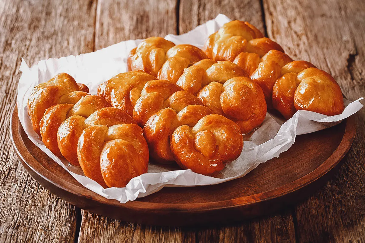 South African Food Koeksisters, traditional fried pastry dough