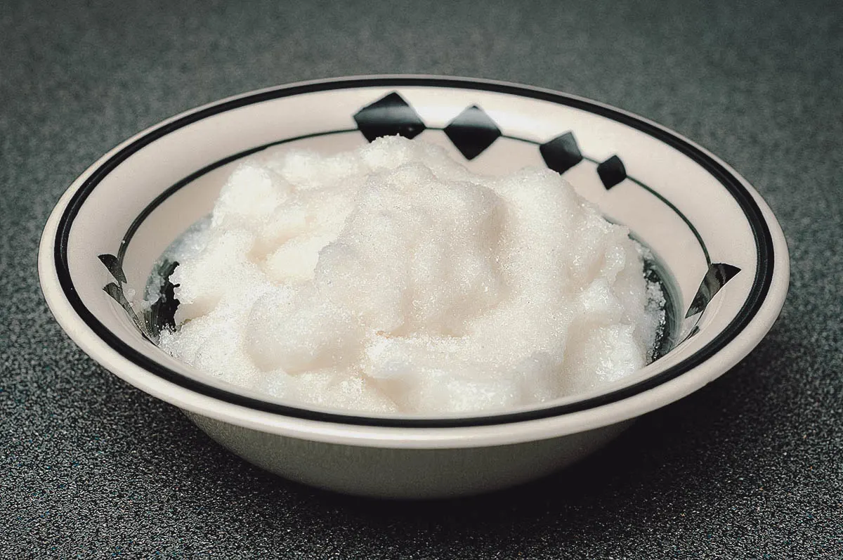 Mealie pap or maize porridge, a staple food in South Africa