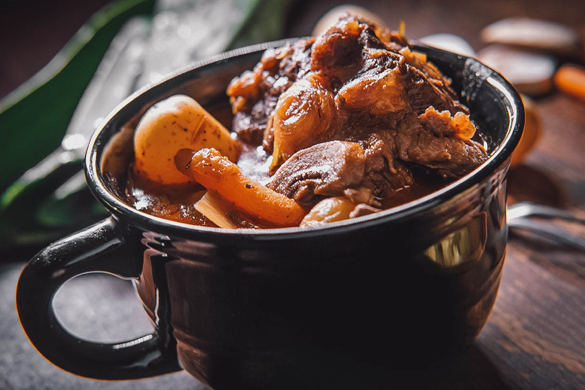 Potjiekos, a popular stew in South Africa