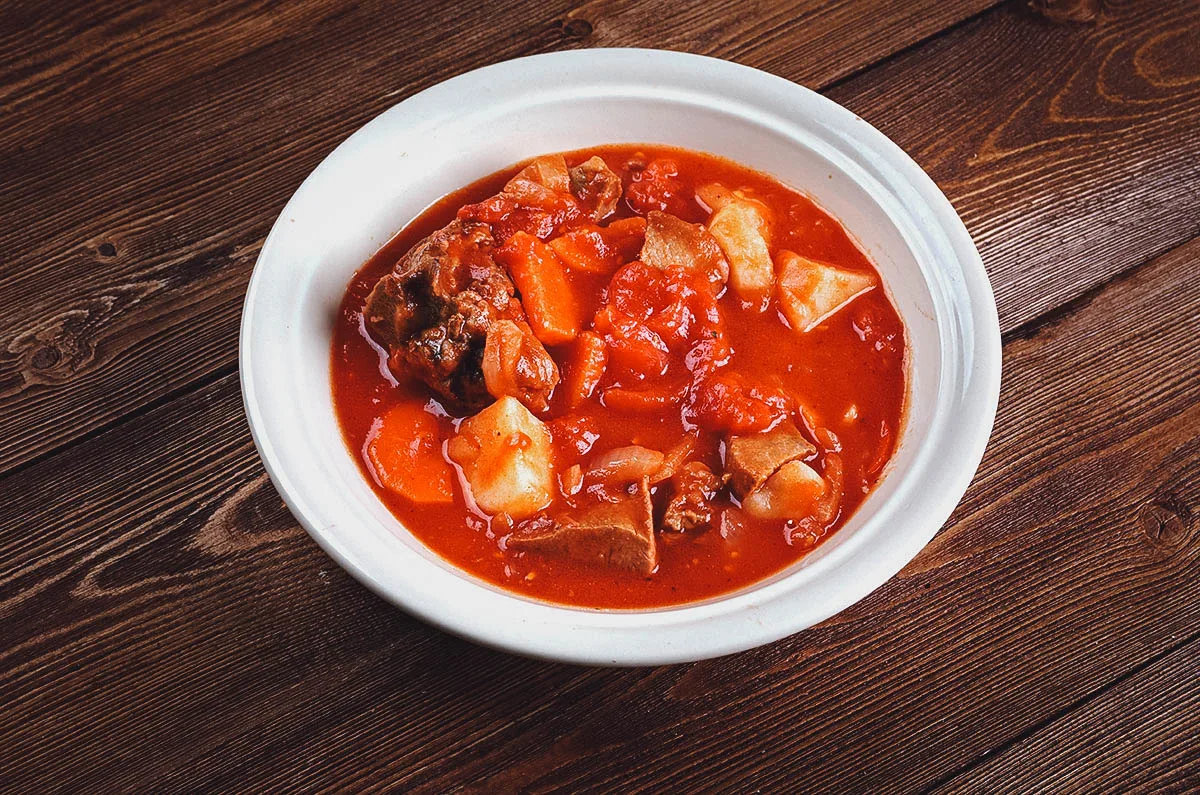 South African Food Tomato bredie, a Cape Malay stew