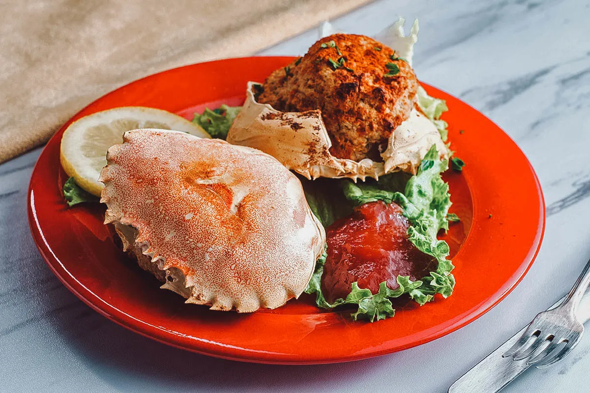 Bahamian Food Baked crab, one of the most popular Bahamian dishes made with crab