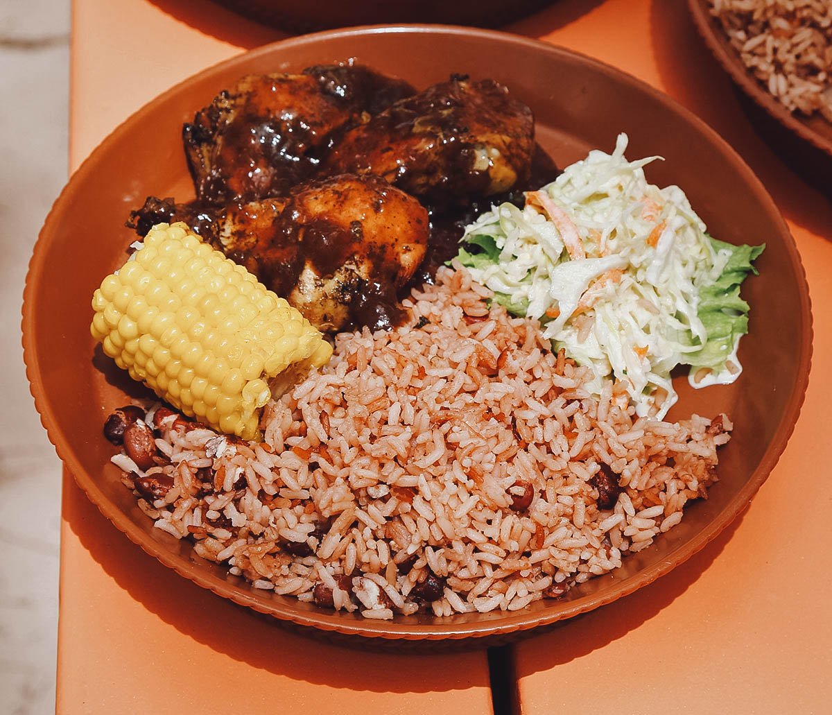 Pigeon peas and rice (or peas n' rice), a Bahamian staple and one of the most widely consumed Bahamian dishes