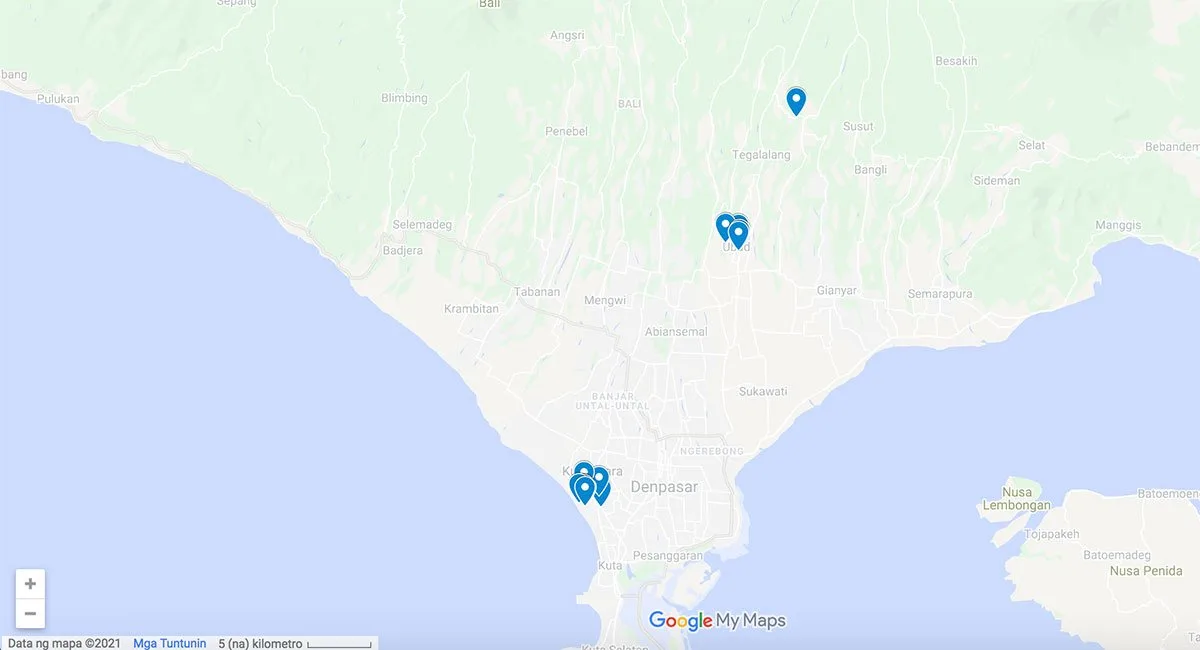 Bali Food Guide: 14 Must-Eat Restaurants in Bali, Indonesia Map with pins