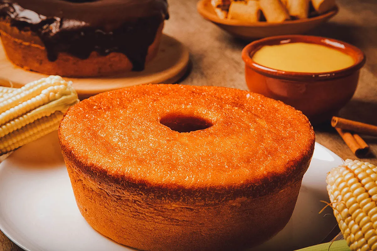 A traditional Brazilian cake made with cornmeal