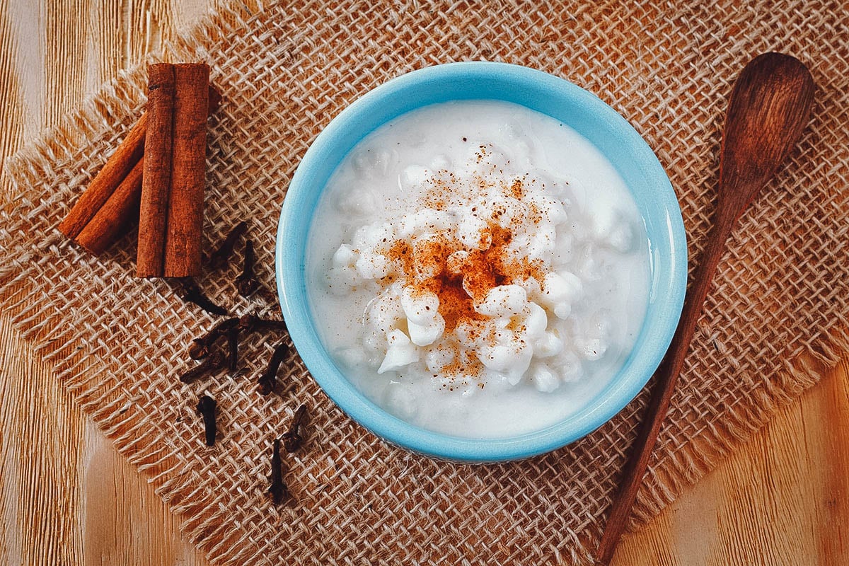 Canjica, a popular Brazilian porridge made with white corn and coconut
