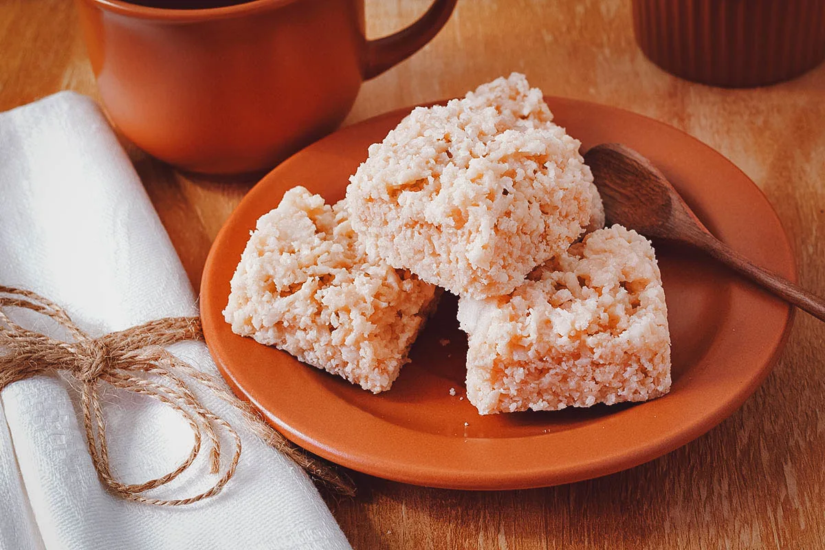 Cocada, a traditional dessert made with sweet condensed milk and ground coconut