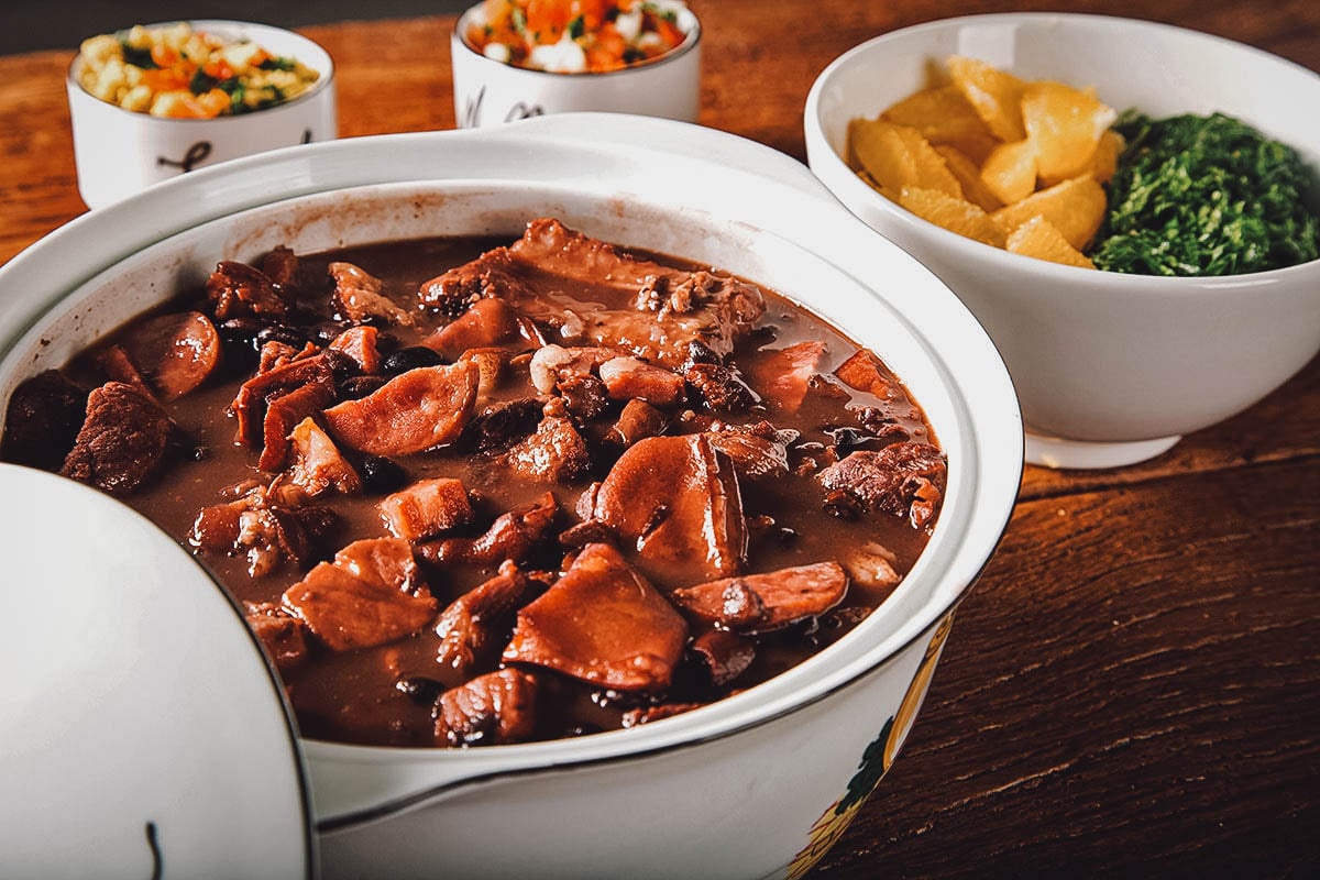 Feijoada bean and meat stew, a national dish and cornerstone of the Brazilian diet