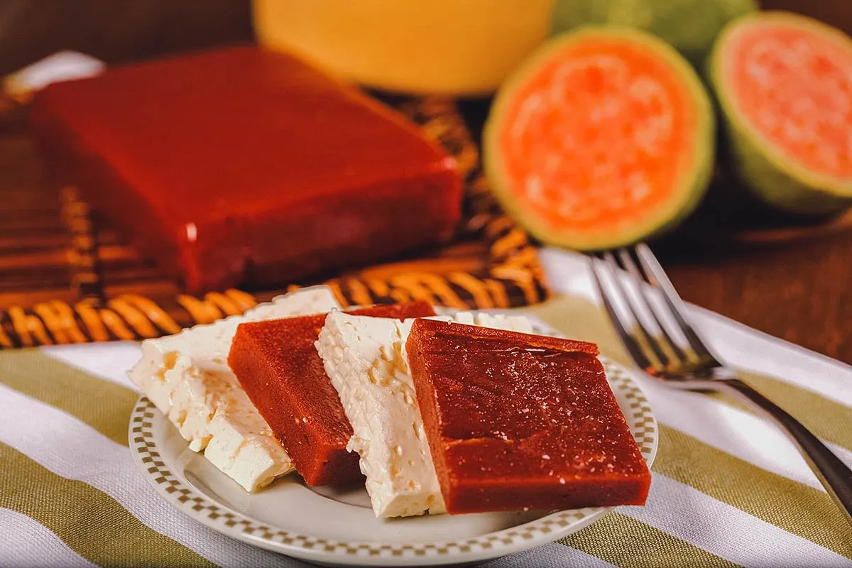 Romeu e julieta, a traditional Brazilian pairing of a mildly salty cheese and guava paste