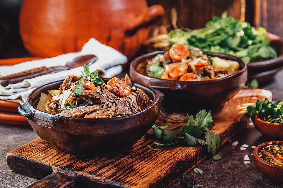 Chilean Food Valdiviano, a type of Chilean beef stew made with charqui