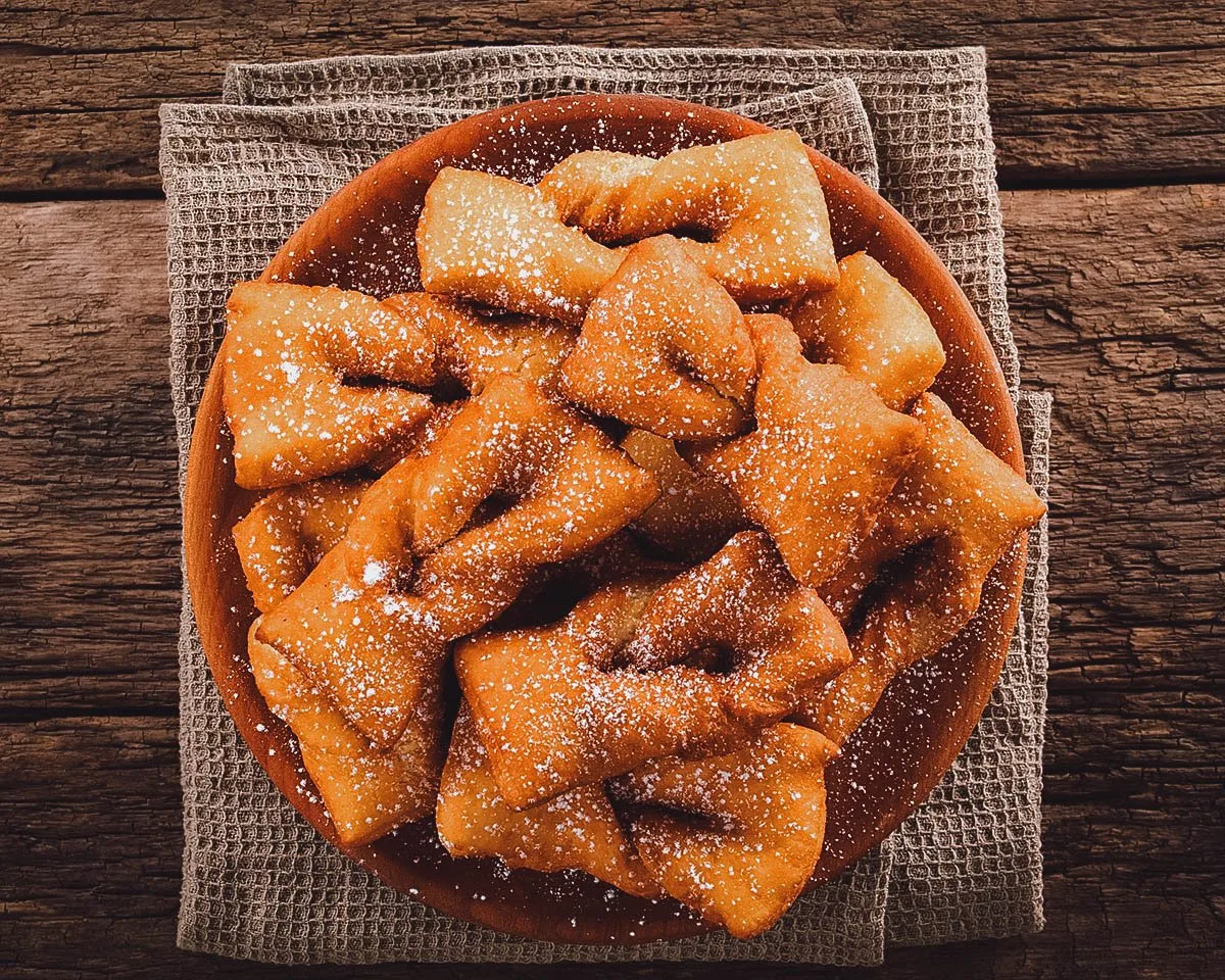 Chilean Food Calzones rotos, a fried pastry from Chile