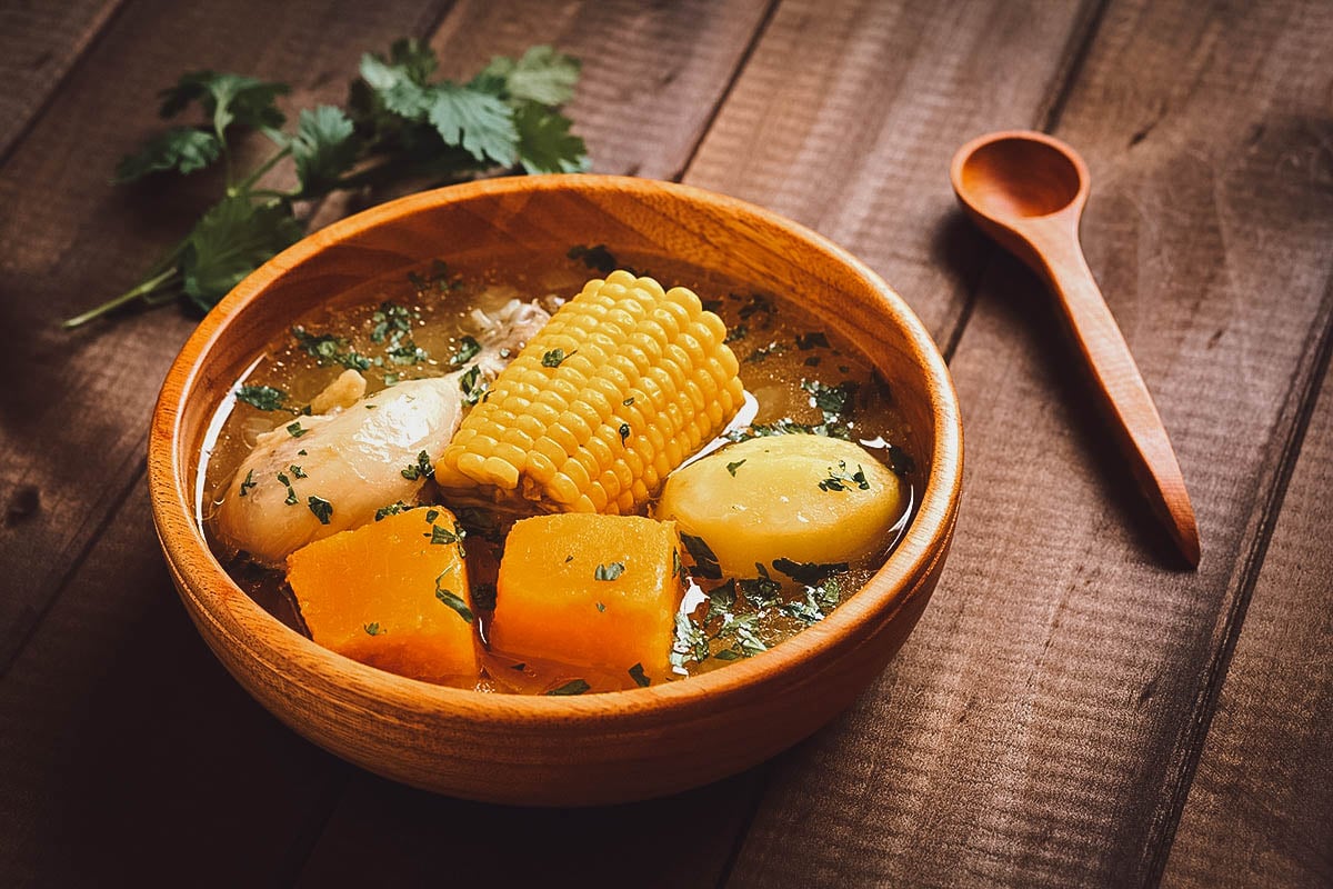 Cazuela de ave, a traditional dish made with chicken