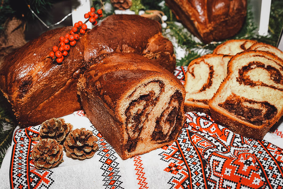 Cozonac, a traditional  Romanian Easter or Christmas bread