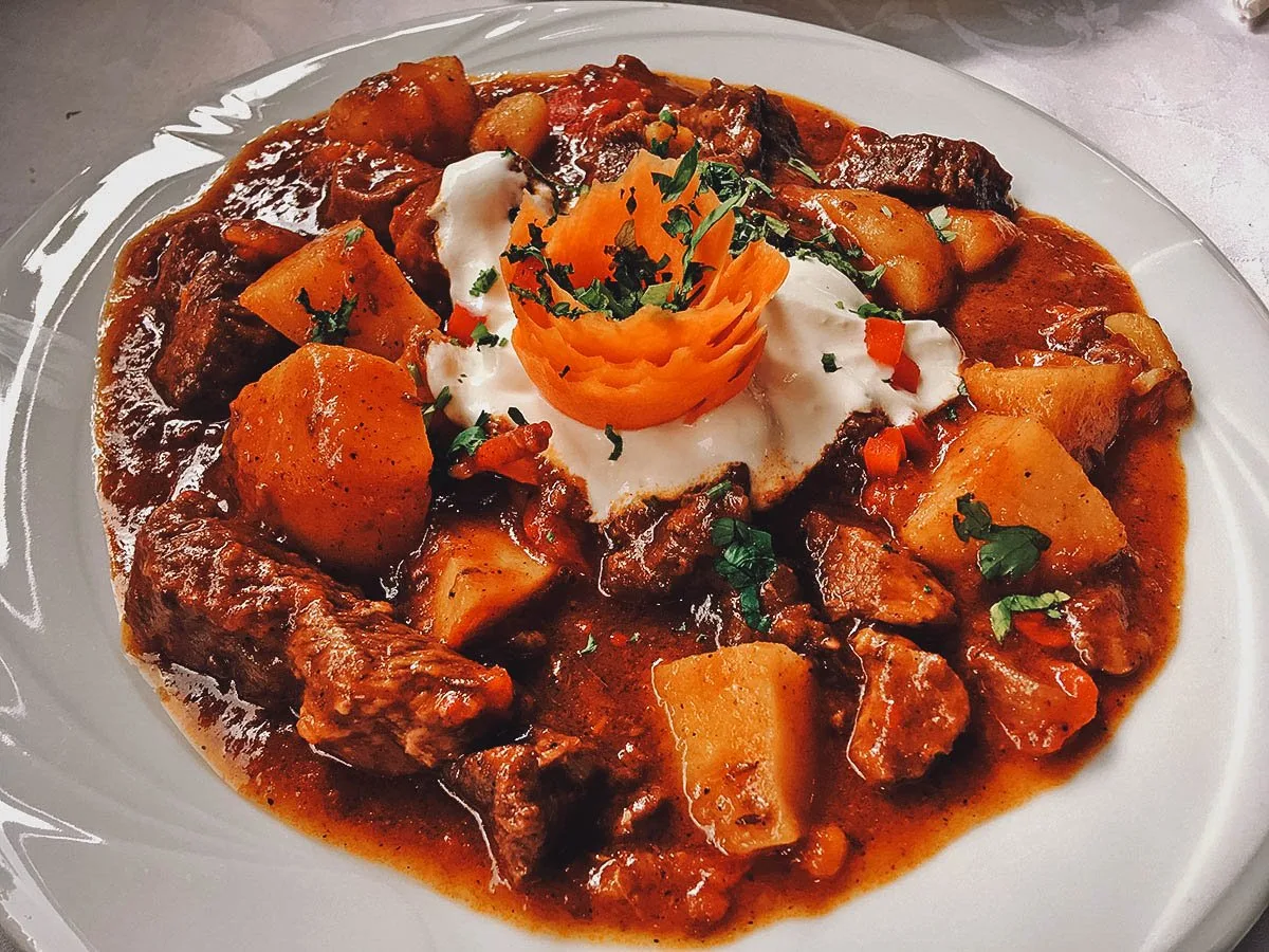 Romanian Food Gulas, the Romanian version of goulash