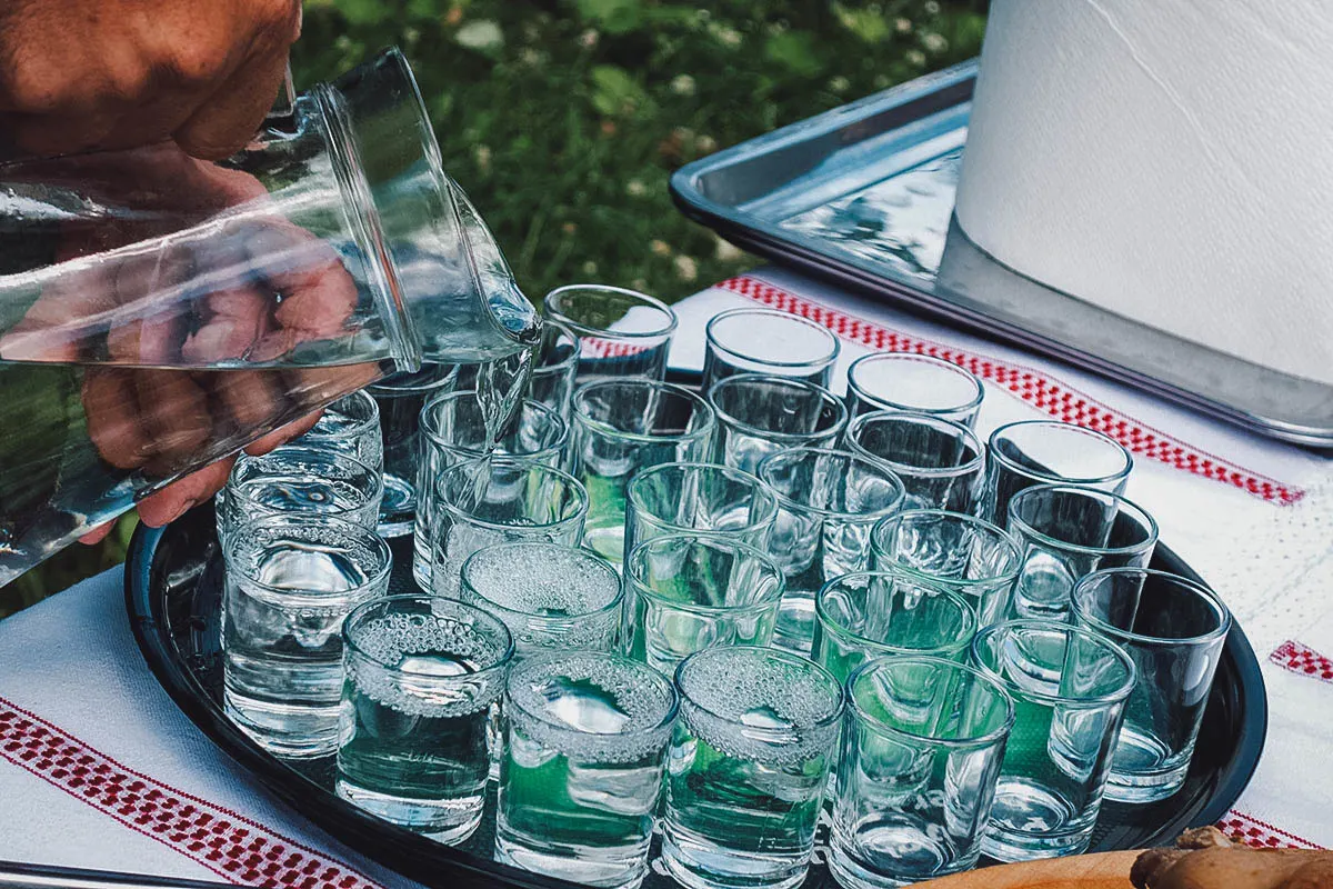 Tuica, a traditional plum brandy in Romania