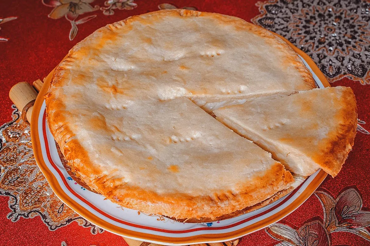 Filipino Desserts Buko pie, Filipino coconut pie made with young coconut meat