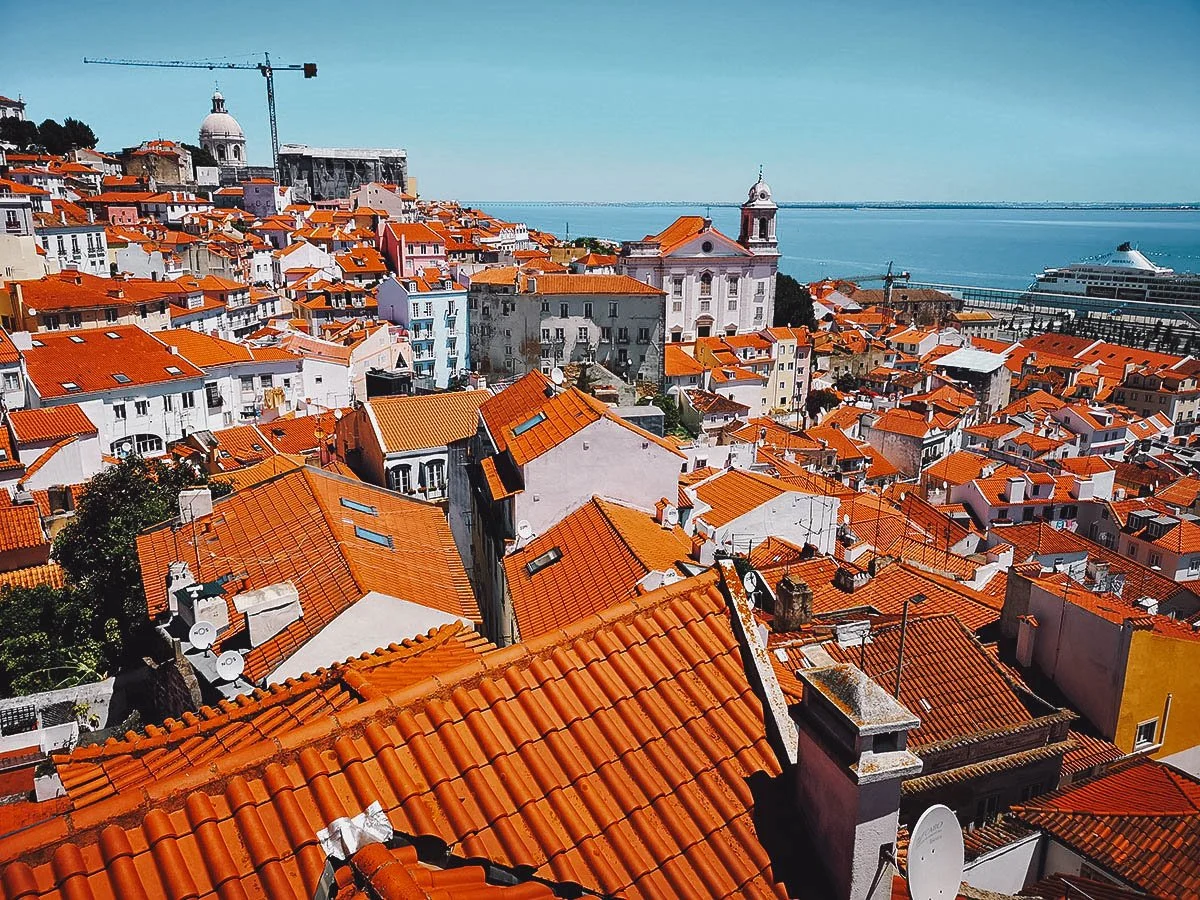 View from Alfama district in Lisbon, Portugal