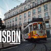 Cable car in Lisbon, Portugal