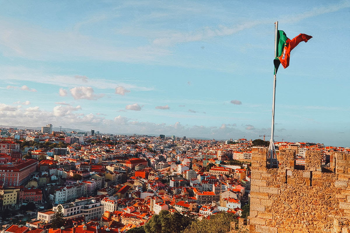 View from Castelo de Sao Jorge in Lisbon, Portugal