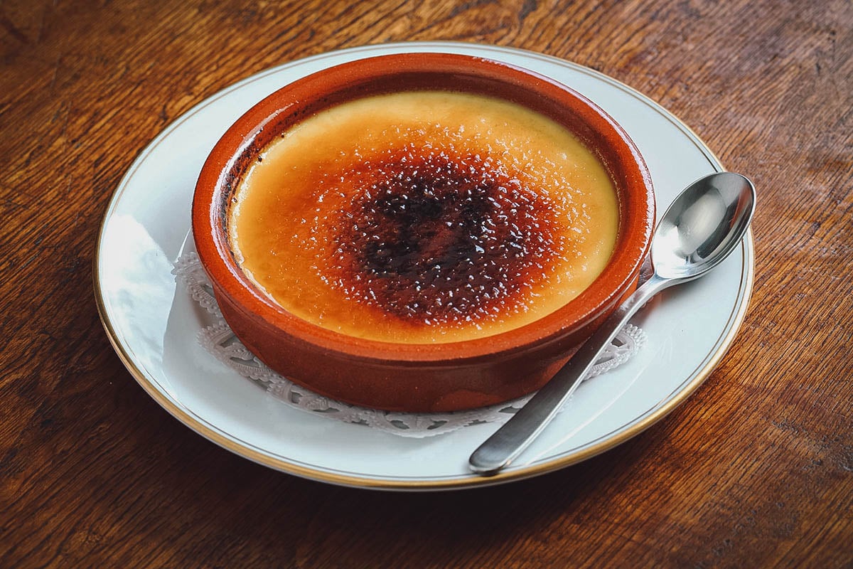 Crema catalana, the Spanish version of creme brulee