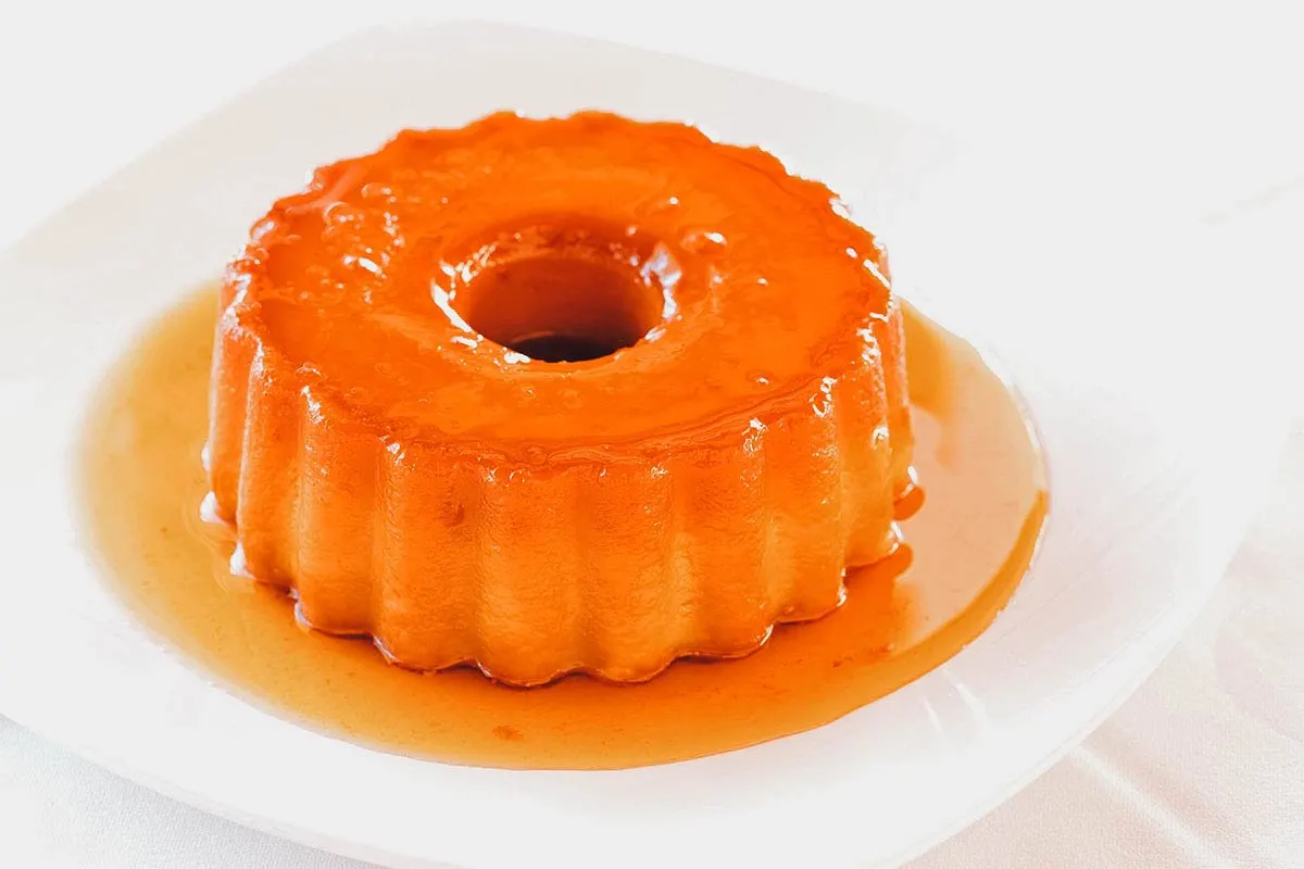 Portuguese Desserts Pudim abade de priscos, a Portuguese flan made with 15 yolks