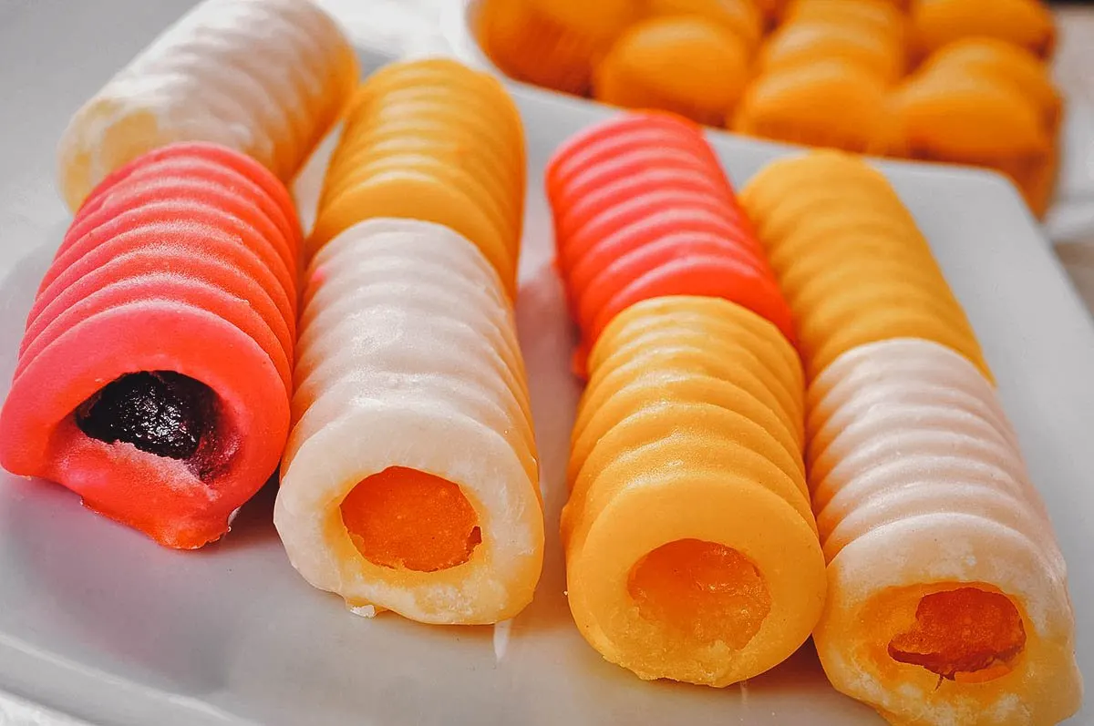 Huesos de santo, a bone-like dessert made for All Saints' Day