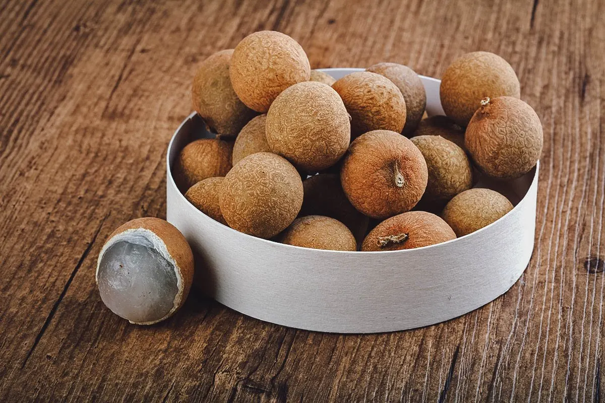 Longan, delicious Thai fruit similar to rambutan and lychee