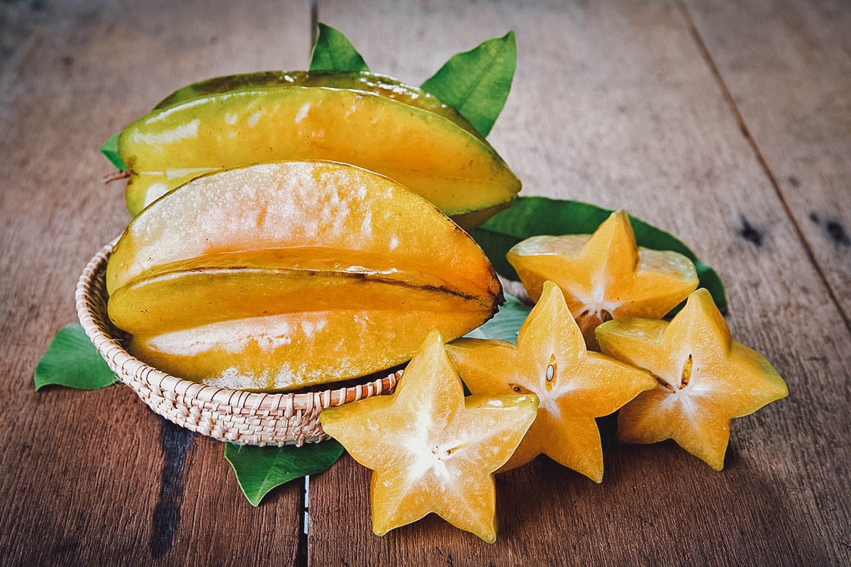 Star fruit, unusually shaped Thai fruit shaped like a star