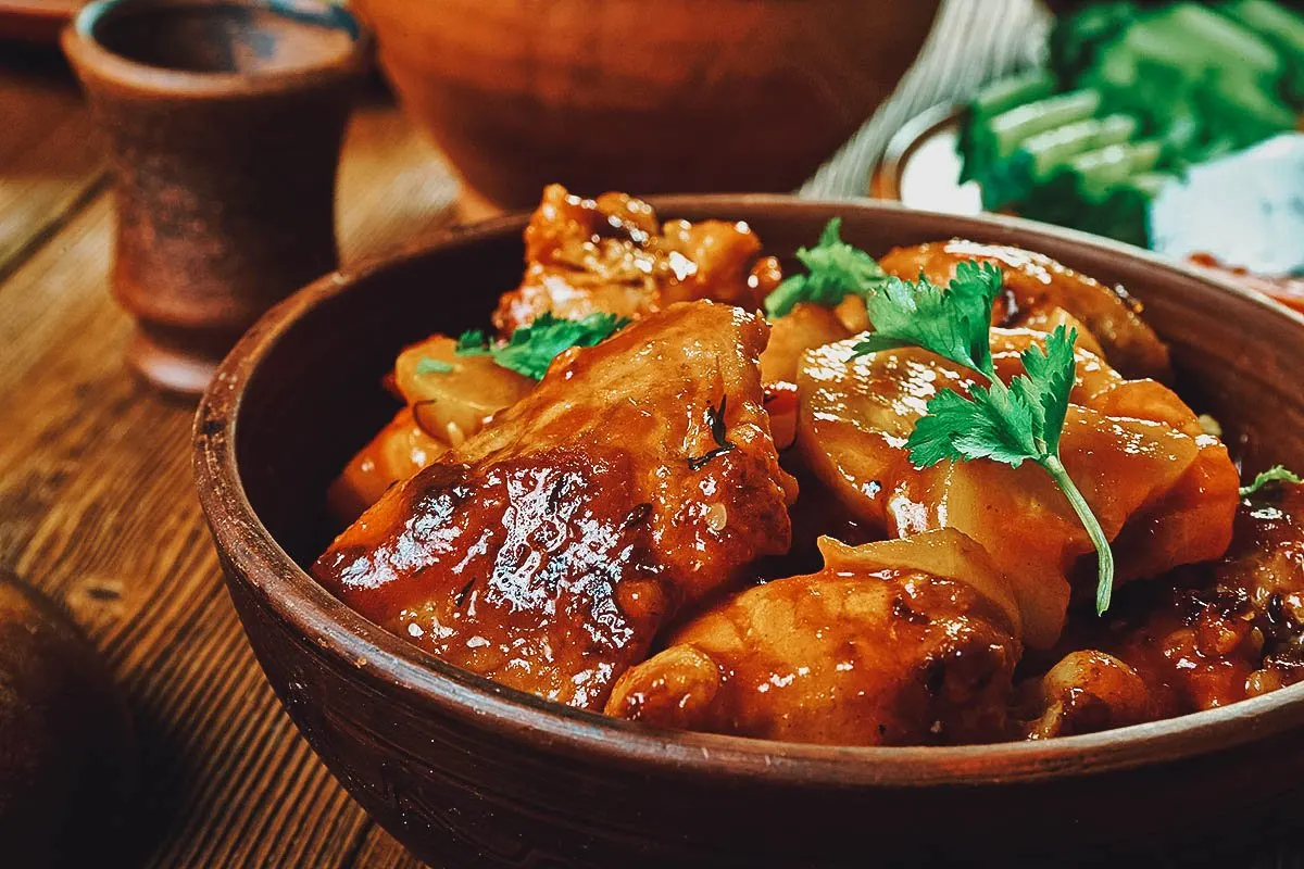 Bulgarian Food Kavarma, a traditional Bulgarian meat and vegetable stew