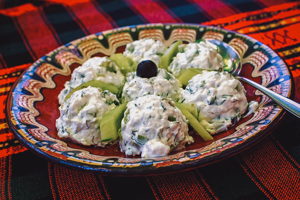 Snezhanka, a traditional Bulgarian dish made with strained yogurt