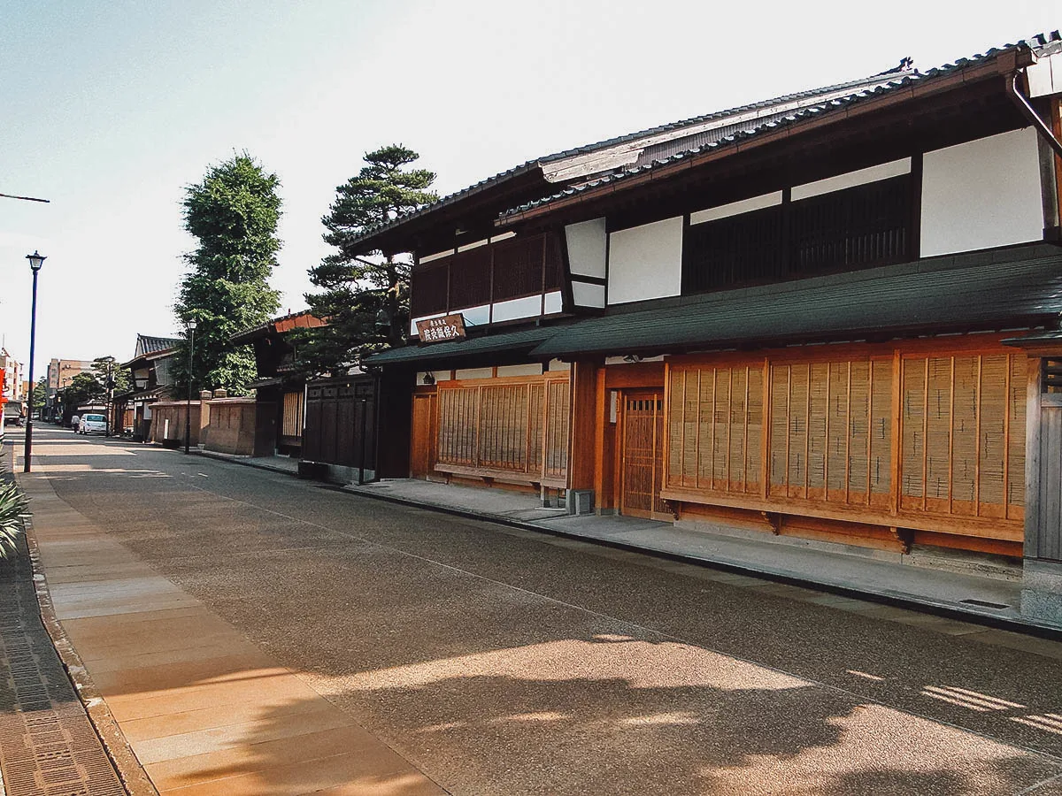 Traditional Japanese house at Iwasehama Beach in Toyama, Chubu, Japan