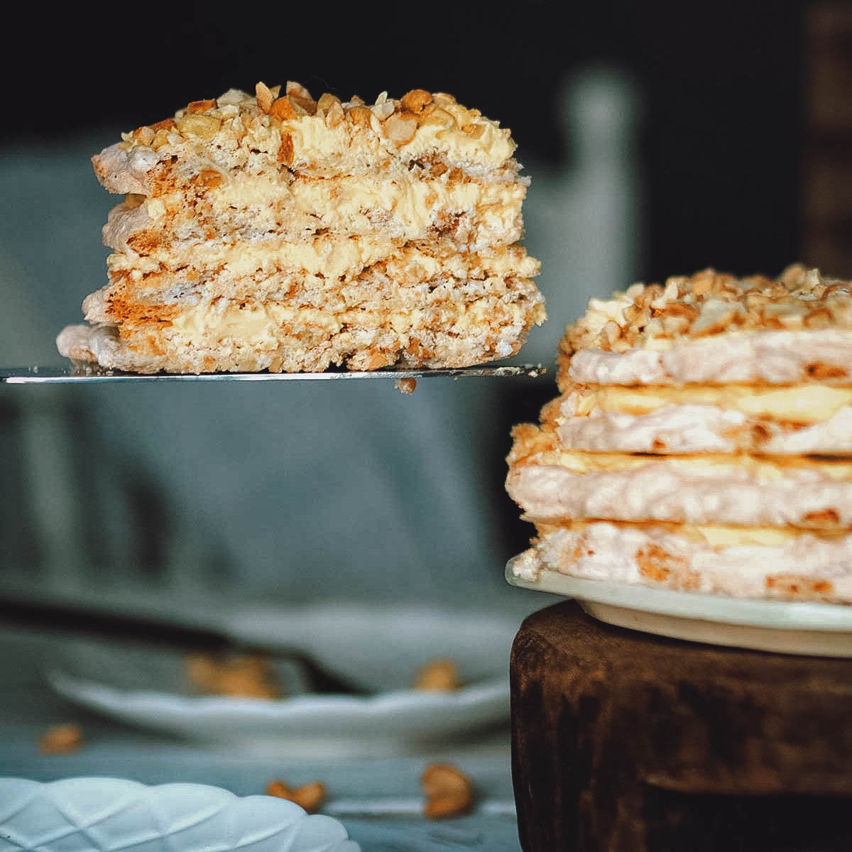 Sans rival, a unique dessert made with cashews and buttercream