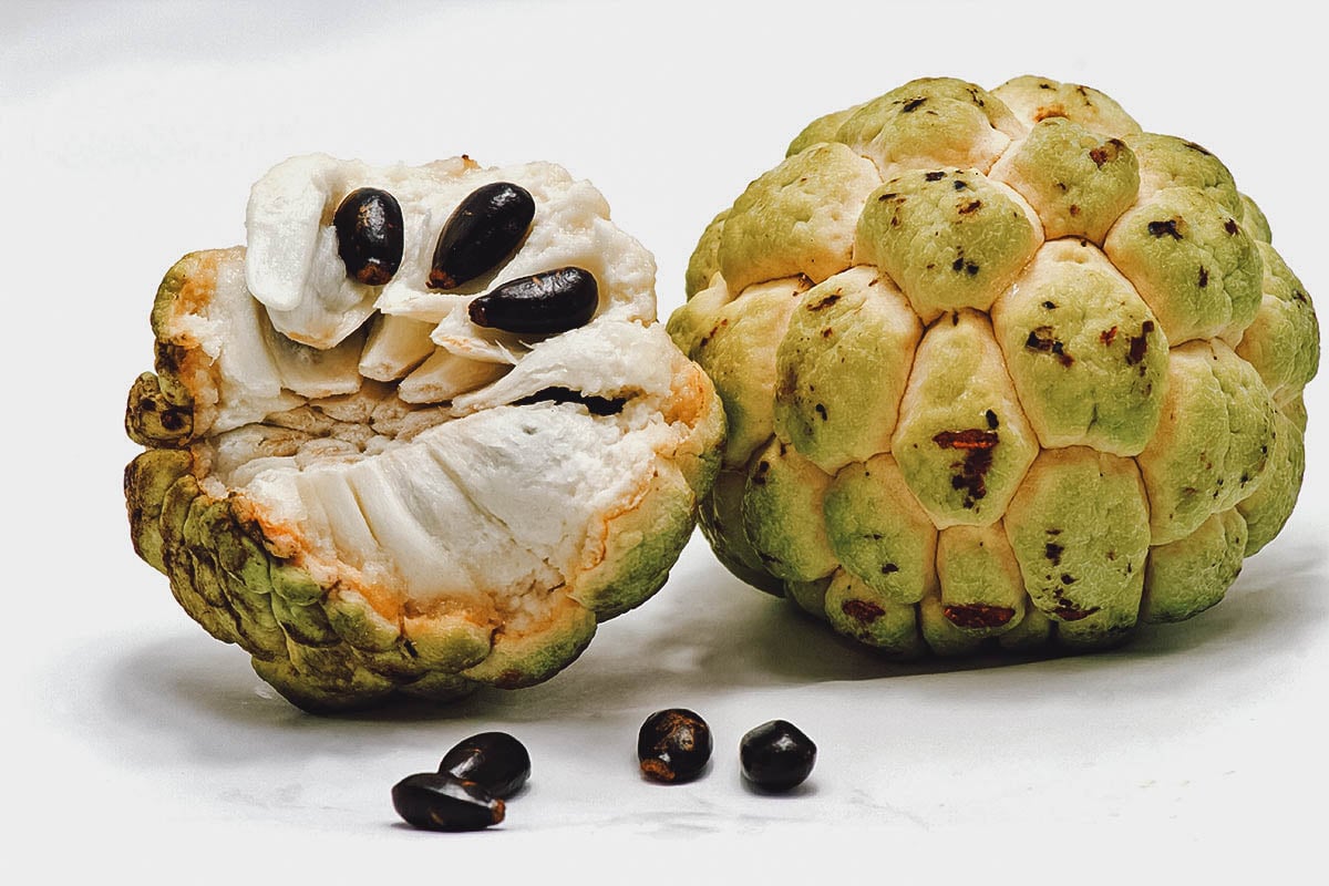 Sugar apple, an exotic Filipino fruit with a creamy, custard-like flavor