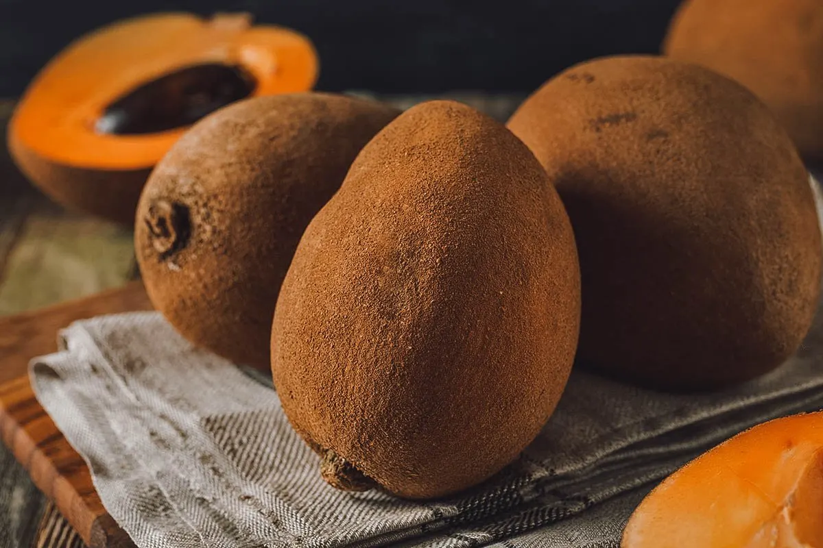 Chico, a brown Filipino fruit rich in vitamin C and B