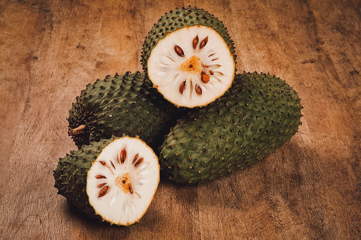 Soursop or guyabano, a fruit that's often made into juices in the Philippines