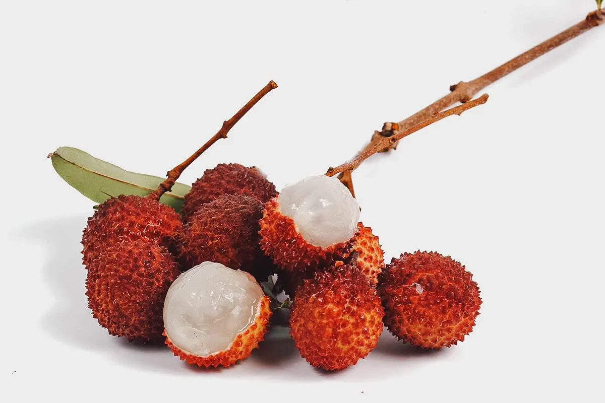 Fresh lychees in the Philippines