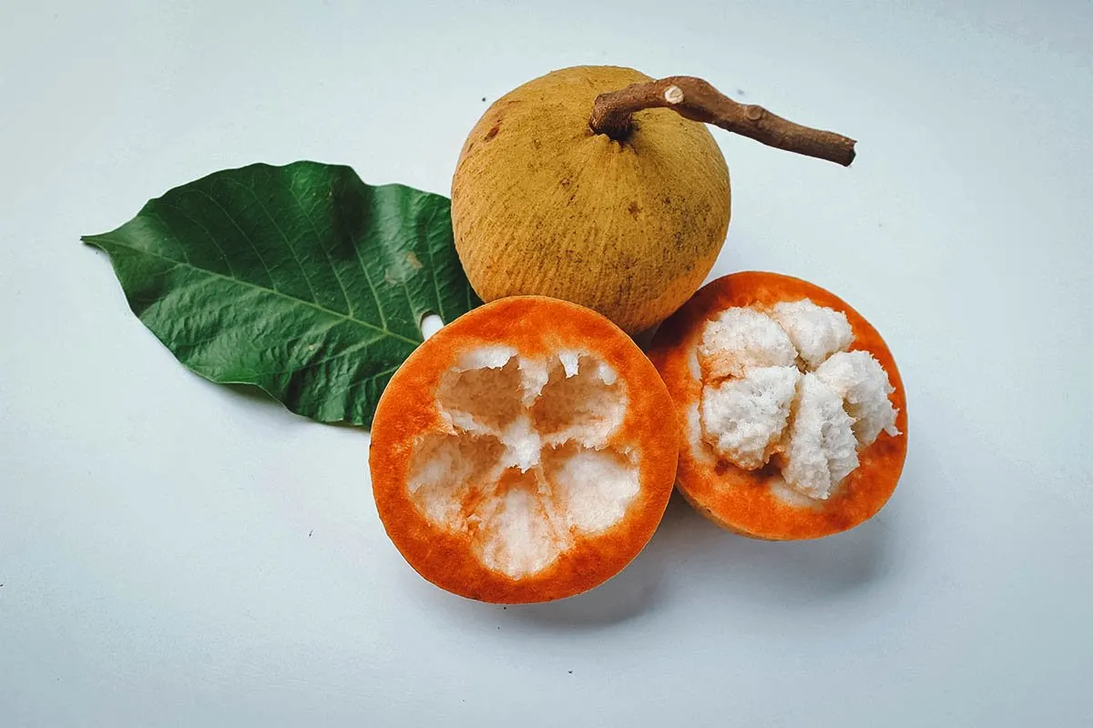 Santol, a Filipino fruit with cotton-like flesh