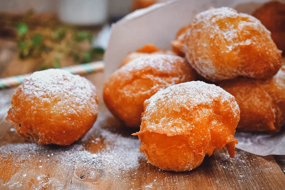 Beignets, deep-fried French pastries made from pâte à choux