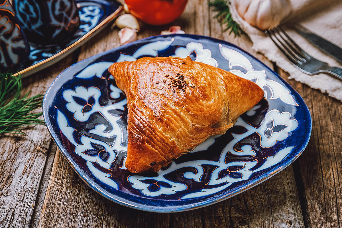 Samsa, a staple breakfast food in Uzbekistan