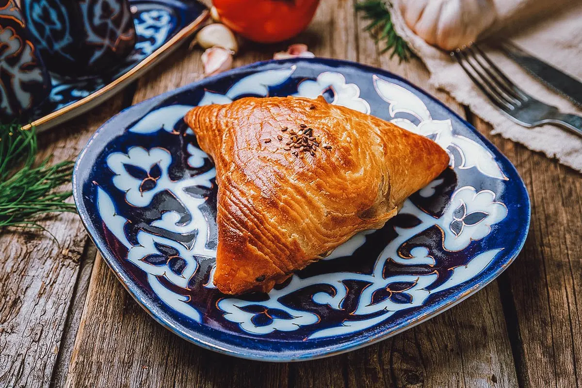 Samsa, a staple breakfast food in Uzbekistan