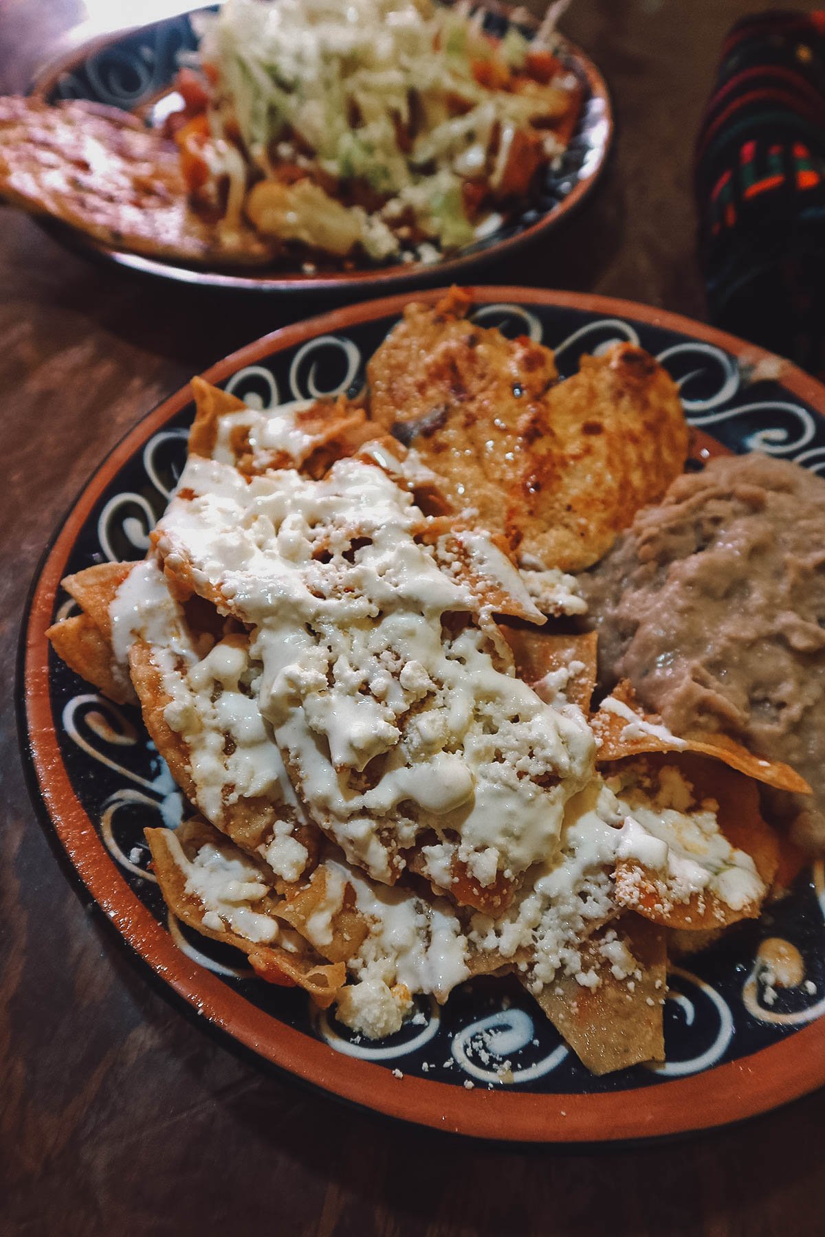 Chilaquiles at a restaurant in Guanajuato