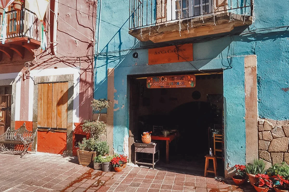 Entrance to An'ca Carmen in Guanajuato