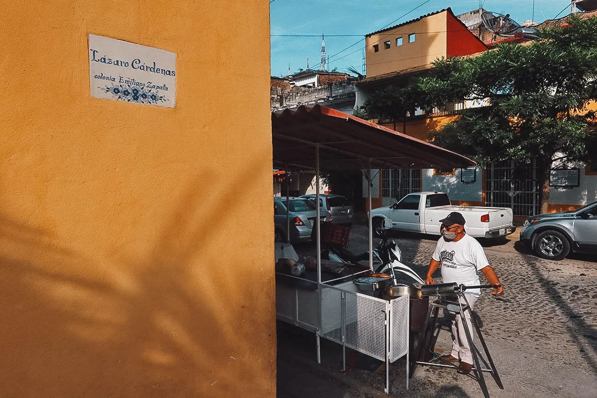 Churros stand in Puerto Vallarta