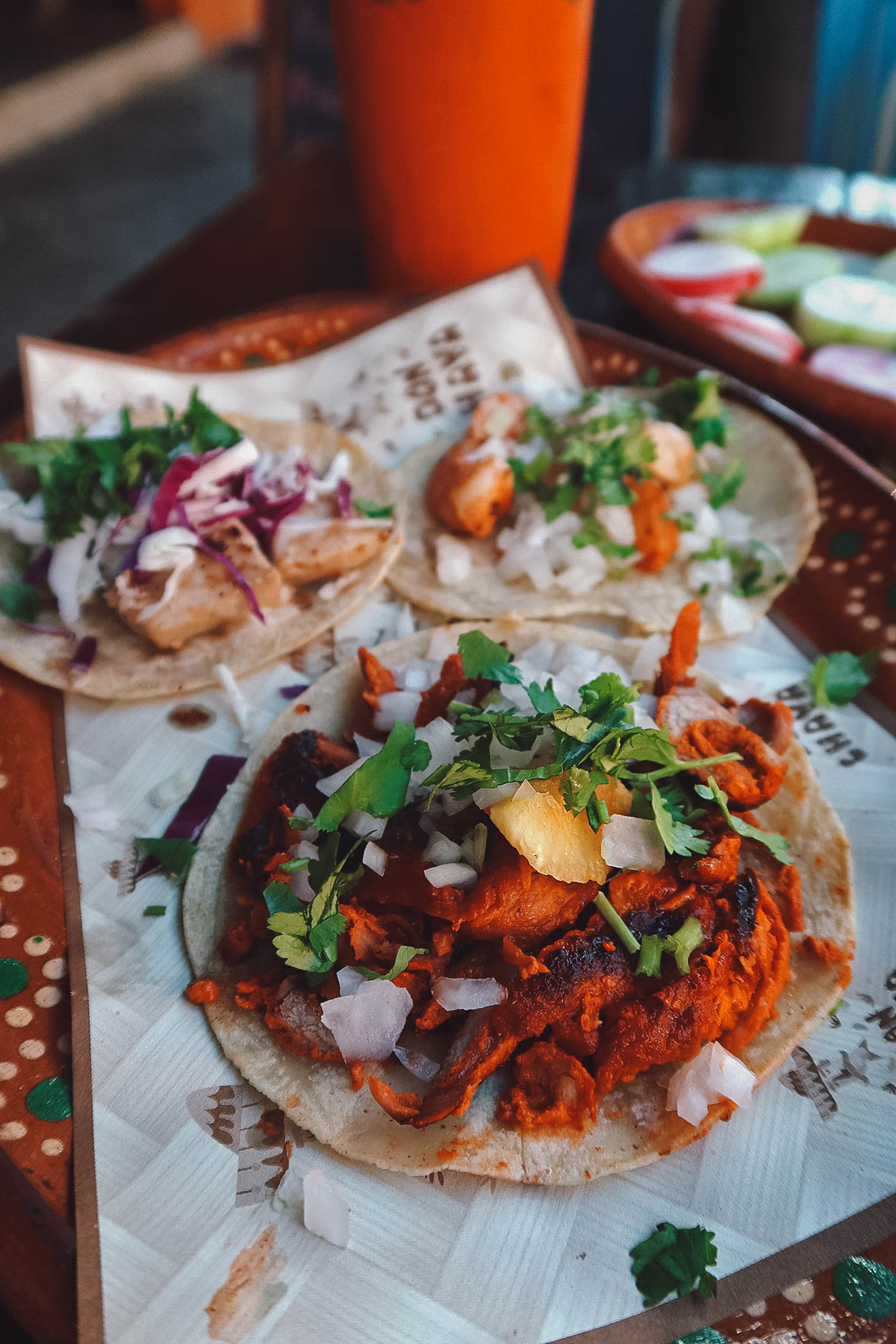 Trio of tacos at Don Chava in Puerto Vallarta