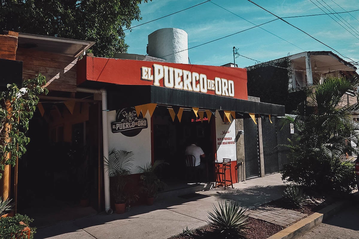 Exterior of El Puerco de Oro in Puerto Vallarta