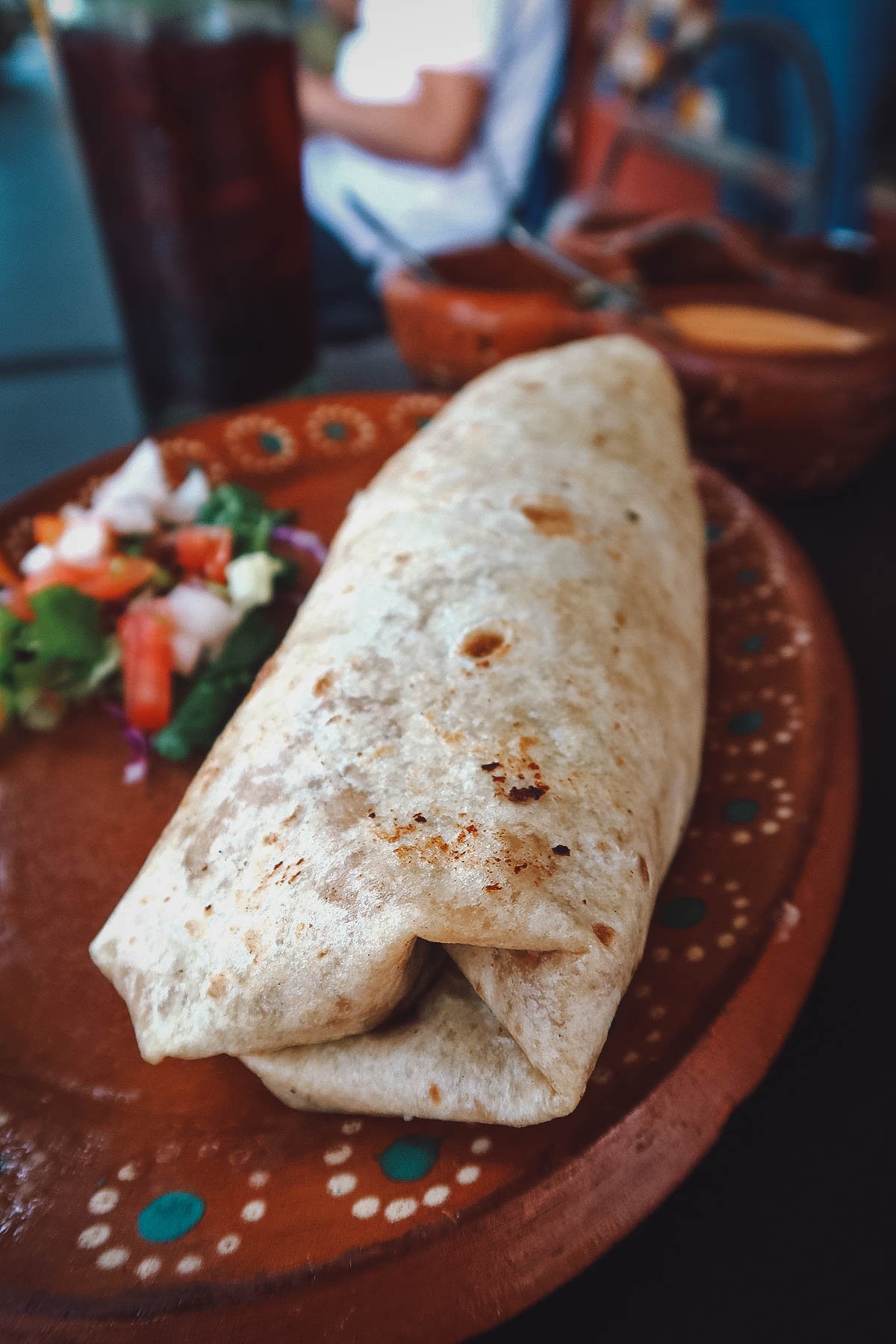 Huge California-style burrito in Puerto Vallarta