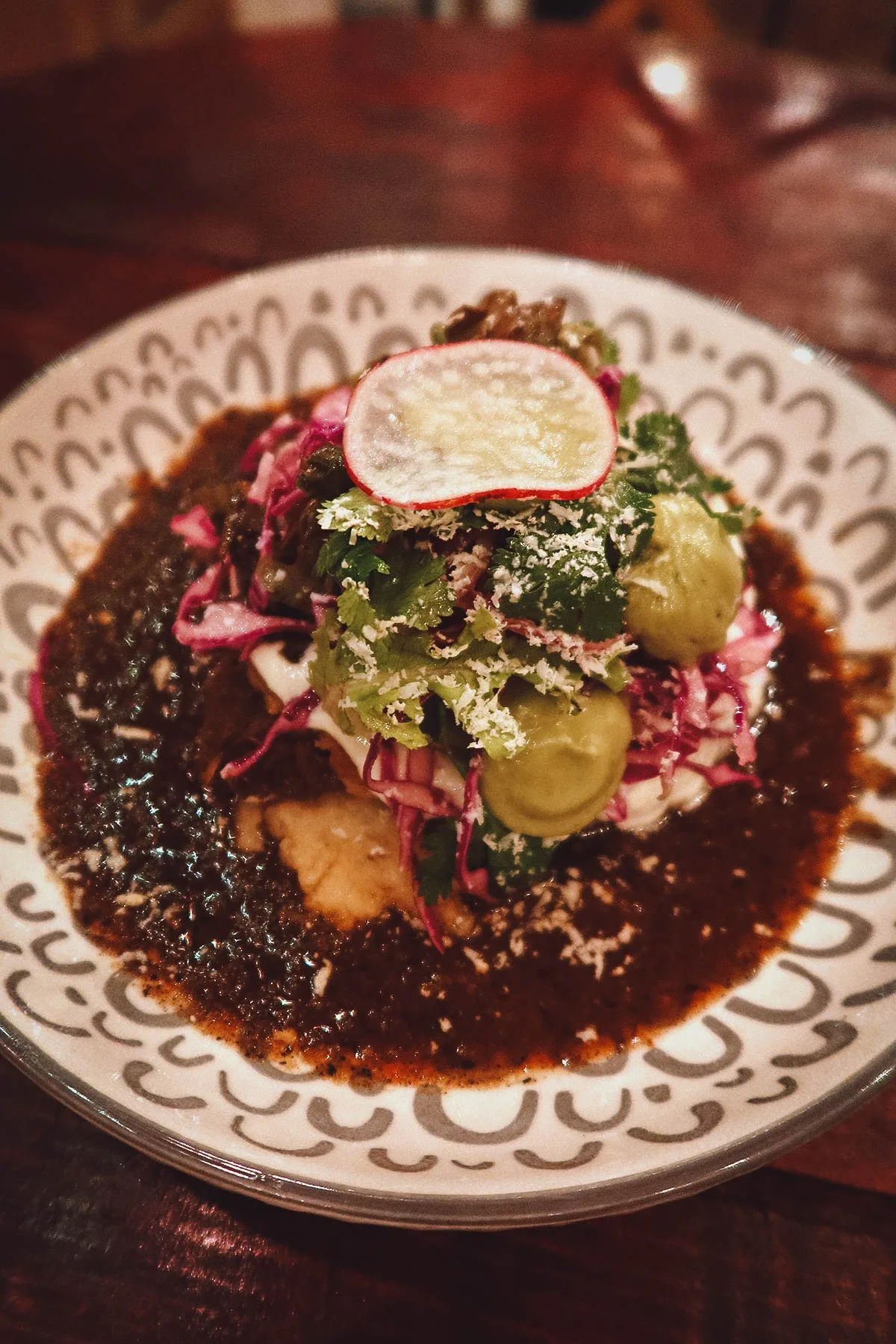 Stuffed gordita at La Fina, one of the best restaurants in Puerto Vallarta