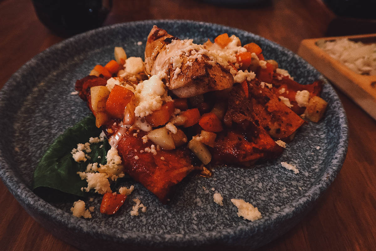 Enchiladas mineras at a restaurant in Guanajuato