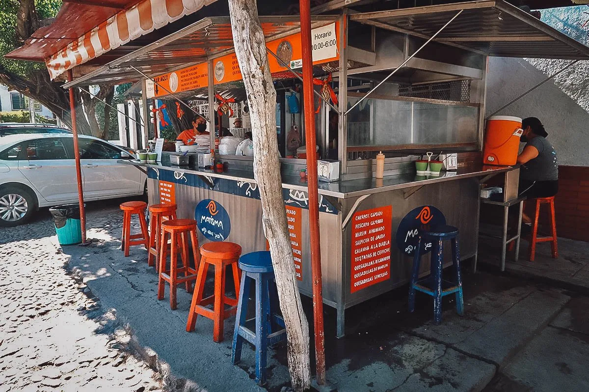 Marisma Fish Taco stand in Puerto Vallarta